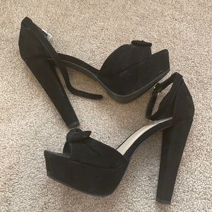 Black Bow Tie High Heels